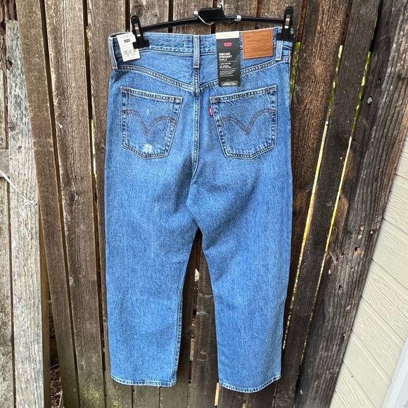 Levi’s Ribcage Straight Ankle Distressed High Rise Jeans NWT Sz 30 x 27 - Picture 9 of 15